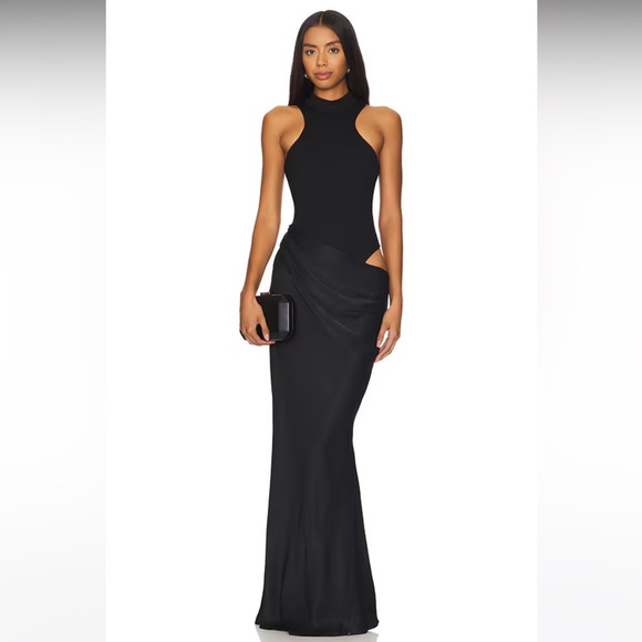 NWT! Camila Coelho Estrella Maxi Dress in Black - Picture 1 of 6